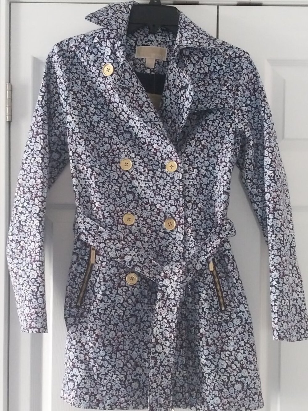 NEW Michael Kors Floral Trench Coat Sz - SX